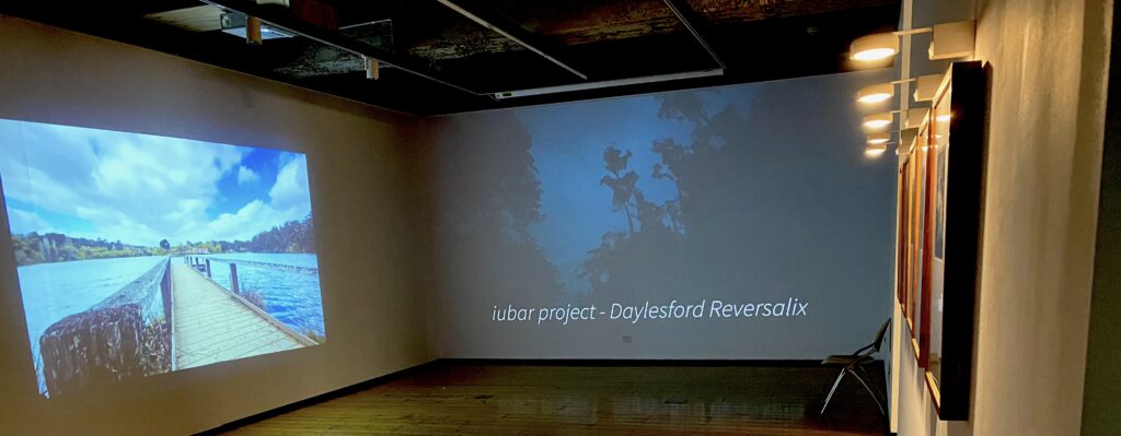 2 out of 3 displays showing Time Traces at Watt Space gallery